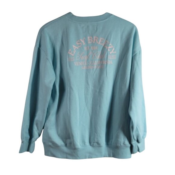 Old Navy SoComfy Sweatshirt Blue XS Pullover Long Sleeve Tunic Length Venice CA - Picture 5 of 8